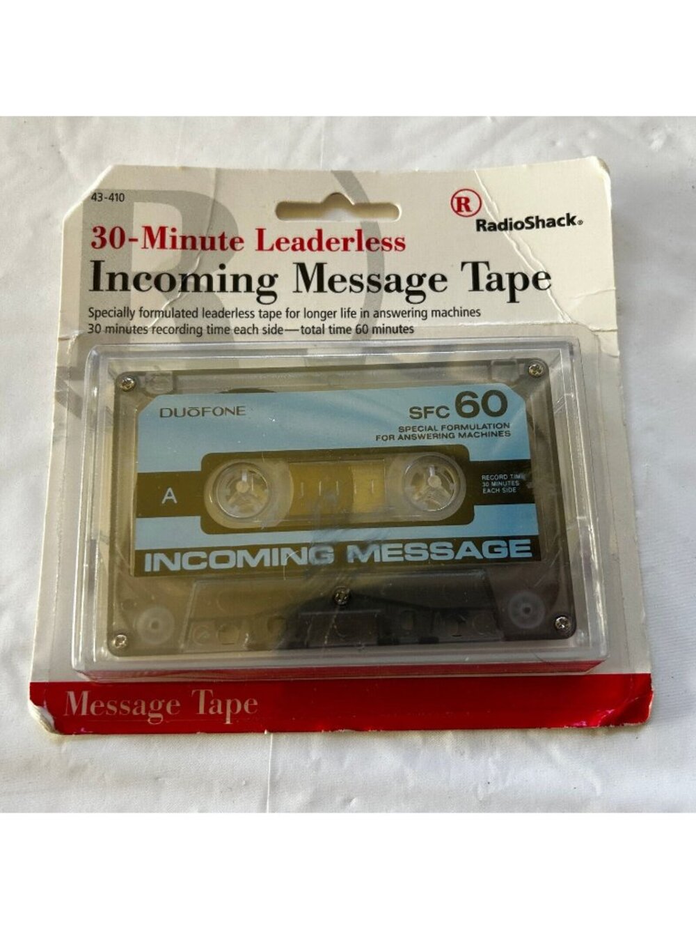 Radio Shack 43-410 Duofone 30 Minute Incoming Message Tape answer machine